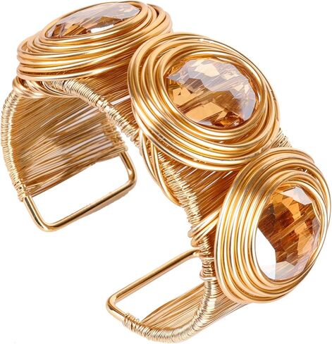 Chunky Gold Cuff Bracelets for Women Stack Silver Bracelet Vintage Bohemian Indian Bangles for Women Adjustable Open Wide Gold Bangle Bracelet Trendy Statement Jewelry in Saudi Arabia