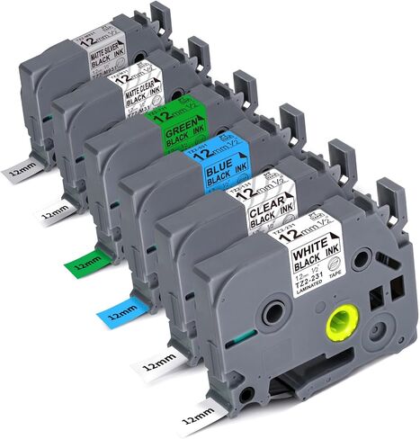 5Pack Compatible with Brother Tze Tape 12mm 0.47 Laminated Clear Label Maker Tape P Touch Label Tape Black on Clear TZe-131 TZ131 P-Touch Refills for PT-H103w 2040 PTD210 PTH100 PTD22T in Saudi Arabia