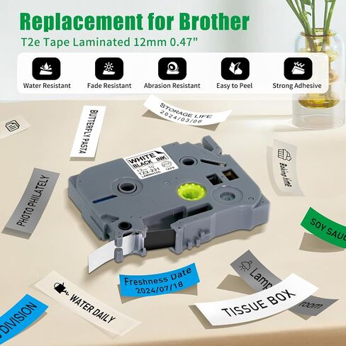 5Pack Compatible with Brother Tze Tape 12mm 0.47 Laminated Clear Label Maker Tape P Touch Label Tape Black on Clear TZe-131 TZ131 P-Touch Refills for PT-H103w 2040 PTD210 PTH100 PTD22T in Saudi Arabia