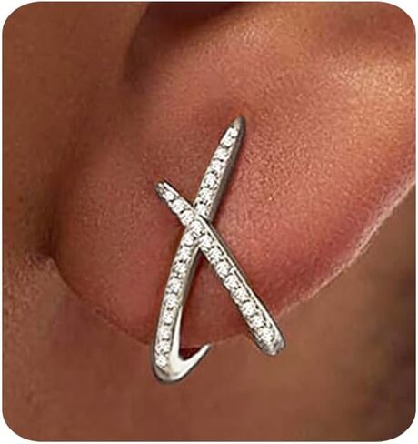 أقراط ذهبية للنساء 14K مطلي بالذهب x مكعب Zirconia stud أقراط hypoallergenic العصرية الذروة الهدايا البسيطة البسيطة لها لها هدايا لها in Kuwait