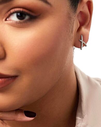 أقراط ذهبية للنساء 14K مطلي بالذهب x مكعب Zirconia stud أقراط hypoallergenic العصرية الذروة الهدايا البسيطة البسيطة لها لها هدايا لها in Kuwait