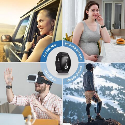 EmeTerm تخفيف الغثيان القطب الكهربائي محفز غثيان الصباح الحركة غثيان السفر القيء الإغاثة قابلة لإعادة الشحن لا هلام العصابات المعصم خالية من المخدرات دون آثار جانبية (أسود) in Kuwait