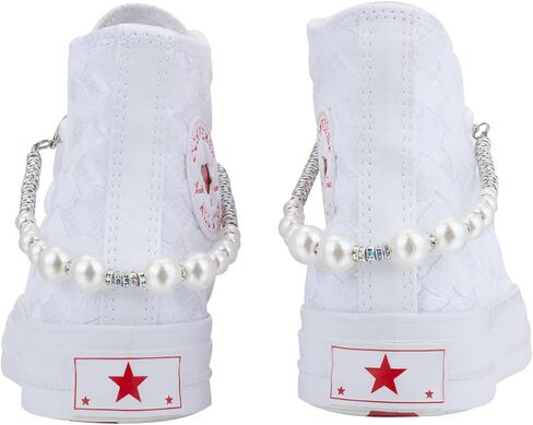 Bling Diamond Pearl Chain Shoe Jewelry for Sneakers Boots Shoelace Charms Accessories Shoe Lace Decoration Clips in Kuwait