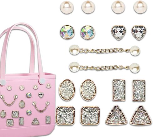 Jewels Bag Charms for Bogg Bag，Bogg Bag Accessories Charms for Women，Compatible with Simply Southern Beach Tote，Bling Resin decorations Gifts for Women in Saudi Arabia