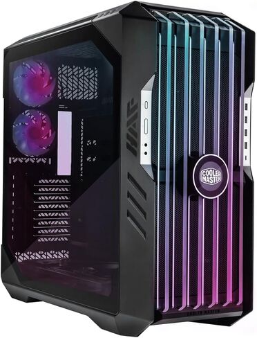 كولر ماستر حافظة كمبيوتر اتش ايه اف 700 E-ATX بتدفق هواء عالي، لوحة امامية شبكية، مراوح سيكل فلو ARGB مزدوجة 200 ملم، 1 × USB 3.2 الجيل الثاني نوع C، 4 × USB 3.2 الجيل 1 (3.0) in Kuwait