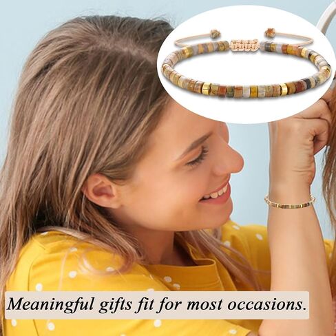 Best Friend, Sister-In-Law, Daughter-In-Law, Bonus Daughter, Sister Gifts Beaded Bracelets for Women Birthday Christmas New Year Gifts in Saudi Arabia