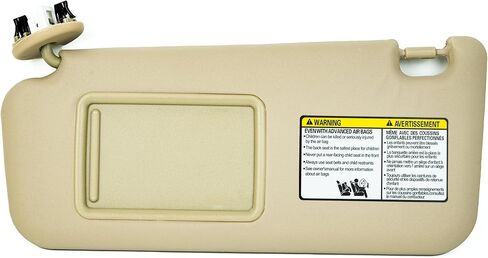 Right Passenger Side Sun Visor, Beige, Compatible with Toyota RAV4 2004-2005, Interior Replacement Accessory in Kuwait