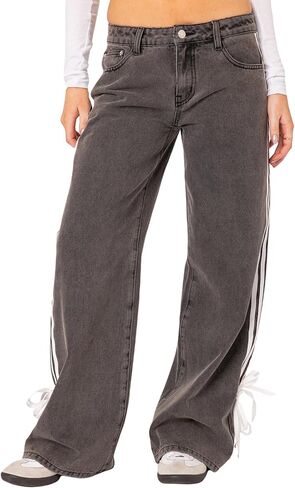 Women's Baggy Denim Pants High Waisted Y2K Wide Leg Oversized Plus Size Boyfriend Cargo Jeans Streetwear Trousers in Saudi Arabia