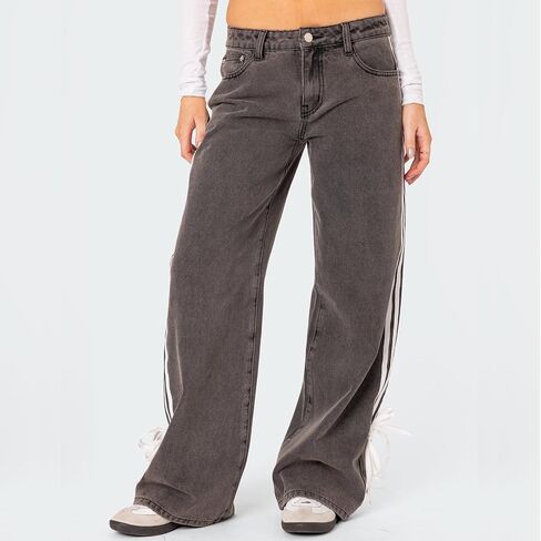 Women's Baggy Denim Pants High Waisted Y2K Wide Leg Oversized Plus Size Boyfriend Cargo Jeans Streetwear Trousers in Saudi Arabia