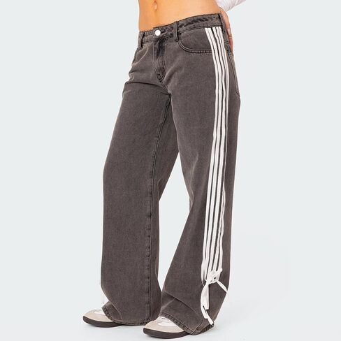 Women's Baggy Denim Pants High Waisted Y2K Wide Leg Oversized Plus Size Boyfriend Cargo Jeans Streetwear Trousers in Saudi Arabia