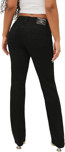 True Religion Women's Billie Mid Rise Straight Stretch Single Needle Stitching Jeans Pant in Saudi Arabia