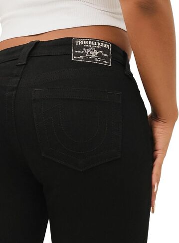 True Religion Women's Billie Mid Rise Straight Stretch Single Needle Stitching Jeans Pant in Saudi Arabia