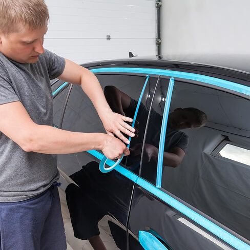5 Rolls of Vinyl Tape Masking Tape Automotive Car Auto Paint for Curves, High Temperature Vinyl Low Tack(1/16 Inch, 1/8 Inch, 1/4 Inch, 1/2 Inch, 3/4 Inch, Blue) in Saudi Arabia