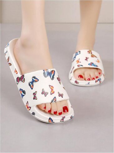SHENHE Women's Cherry Print EVA Slippers Non Slip Open Toe Bedroom Beach Slide Slippers in Kuwait