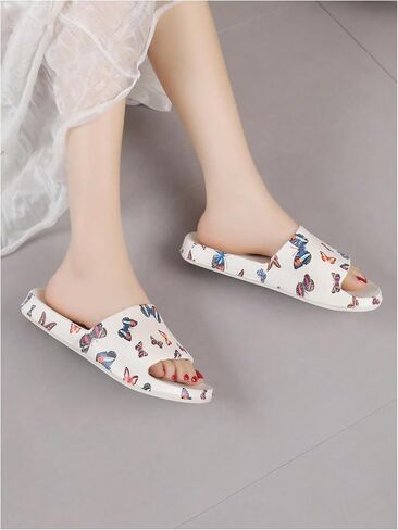 SHENHE Women's Cherry Print EVA Slippers Non Slip Open Toe Bedroom Beach Slide Slippers in Kuwait