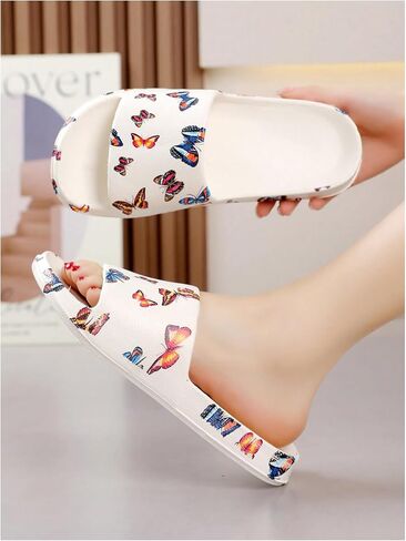 SHENHE Women's Cherry Print EVA Slippers Non Slip Open Toe Bedroom Beach Slide Slippers in Kuwait