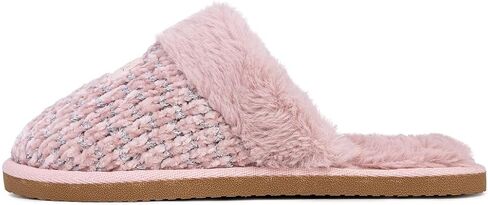 Nautica Women's Cozy Clog Slippers with Plush Faux Fur Collar and Durable Rubber Sole for Indoor & Outdoor Comfort in Kuwait