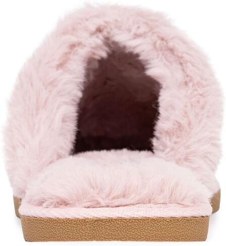 Nautica Women's Cozy Clog Slippers with Plush Faux Fur Collar and Durable Rubber Sole for Indoor & Outdoor Comfort in Kuwait