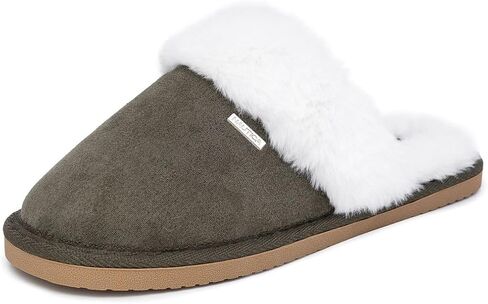 نعال السدادات المريحة للسيدات من Nautica مع طوق فراء فو ، ونعل مطاطي متين للراحة الداخلية والخارجية in Kuwait