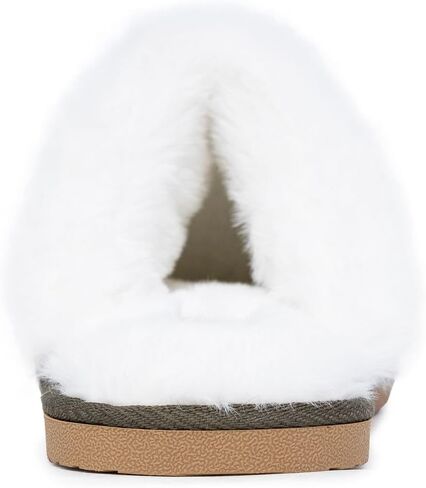 نعال السدادات المريحة للسيدات من Nautica مع طوق فراء فو ، ونعل مطاطي متين للراحة الداخلية والخارجية in Kuwait