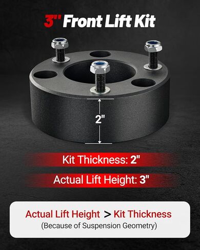 EVIL ENERGY 2" Leveling Lift Kit Compatible with 2004-2024 F150 2WD/4WD, 2 inch Front Suspension Forged Strut Spacers Black in Saudi Arabia
