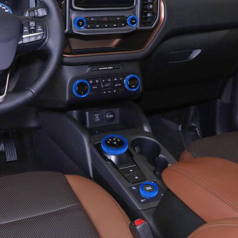 for Ford Bronco Sport 2021 2022 2023 2024 Air Conditioner AC Switch Knob Cover Button Trim Interior Accessories, NOT for Bronco (Blue, Bronco Sport) in Saudi Arabia