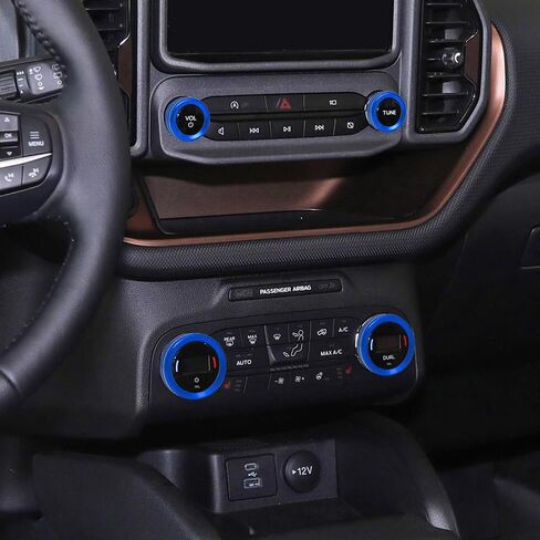 for Ford Bronco Sport 2021 2022 2023 2024 Air Conditioner AC Switch Knob Cover Button Trim Interior Accessories, NOT for Bronco (Blue, Bronco Sport) in Saudi Arabia