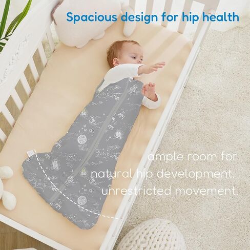 كيس نوم للأطفال الصغار من توتاها 1.0 TOG لـ 2T-3T-4T، أكياس نوم ناعمة زبدانية للجنسين مع سحاب آمن في اتجاهين، حقيبة نوم ممتازة لجميع المواسم in Kuwait