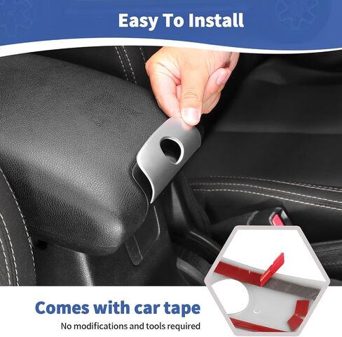 RT-TCZ لـ Jeep JK Center Console Armrest Coyshole Cover trim for Jeep Wrangler JK JKU 2011-2017 Silver Interior Accessories in Kuwait