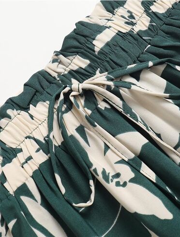 Women's Floral Tiered Midi Skirt Elastic Waist Dressy Casual A-line Summer Boho Skirts in Saudi Arabia