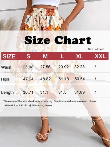 Women's Floral Tiered Midi Skirt Elastic Waist Dressy Casual A-line Summer Boho Skirts in Saudi Arabia