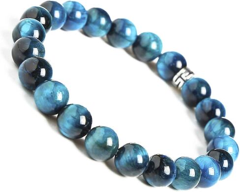 BONNY BOXX Natural Stretch Healing Gemstone Bracelet, 4/6/8mm Semi Precious Stone Bracelet for Men Women, Stress Relief Crystal Jewelry in Saudi Arabia