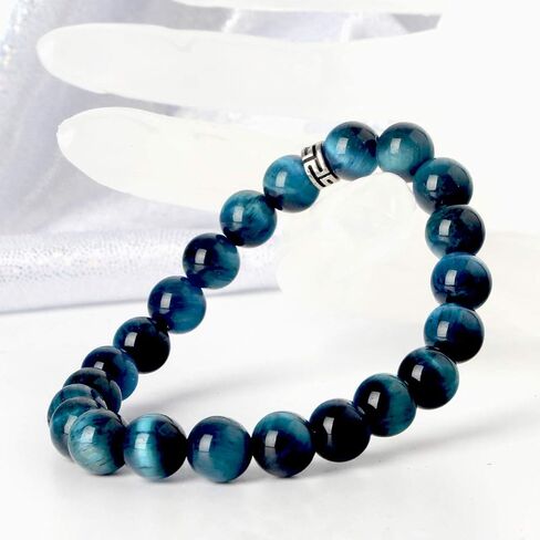 BONNY BOXX Natural Stretch Healing Gemstone Bracelet, 4/6/8mm Semi Precious Stone Bracelet for Men Women, Stress Relief Crystal Jewelry in Saudi Arabia