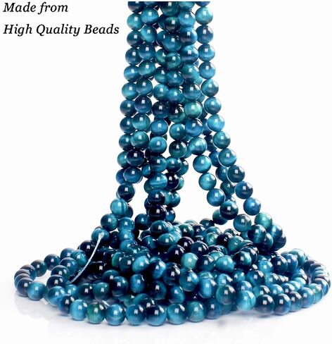 BONNY BOXX Natural Stretch Healing Gemstone Bracelet, 4/6/8mm Semi Precious Stone Bracelet for Men Women, Stress Relief Crystal Jewelry in Saudi Arabia