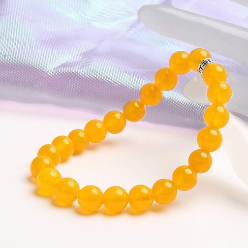 BONNY BOXX Natural Stretch Healing Gemstone Bracelet, 4/6/8mm Semi Precious Stone Bracelet for Men Women, Stress Relief Crystal Jewelry in Saudi Arabia