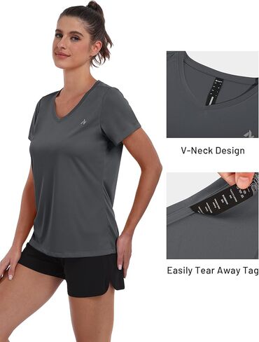 النساء UPF 50+ من قمصان الشمس الجافة FIT الرياضية الجري القمصان طويلة الأكمام in Kuwait