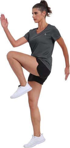 النساء UPF 50+ من قمصان الشمس الجافة FIT الرياضية الجري القمصان طويلة الأكمام in Kuwait