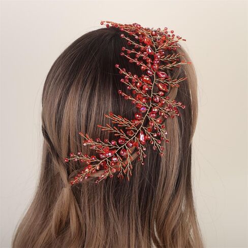 Aimimier Bridal Crystal Hairband Long Long Vine Crystal Crystal Beadedband Wedding Prom Party Form in Kuwait