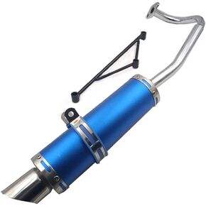 Blue Exhaust System Muffler for GY6 50cc Scooters 139QMA 139QMB 4 Stroke Engine
