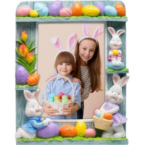 Hand Painted Resin Easter Frame 5" x 7" Photo