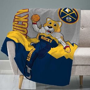 Sleep Squad Denver Nuggets Rocky 60" x 80" Raschel Plush Blanket –an NBA Mascot Super-Soft Throw