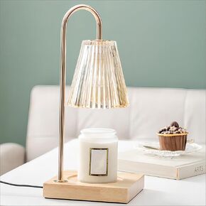 Candle Warmer Lamp with Timer and Dimmer Candle Light Warmer Electric Candle Melt Warmer Cozy Bedroom Decor -Clear