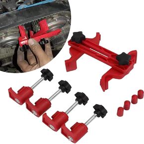 9 PCS Car Camshaft Engine Timing Clamp, Nylon Double Cam Gear Anti-slip Clamp Locking Tool, Universal Gasoline Diesel Generator Fixing Accessories, Compatible with Most Models (Red & Black)