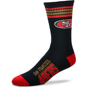 4 جوارب كرة قدم Deuce مخططة للرجال مقاس X-Large 13-15 XL - سان فرانسيسكو 49ers in Kuwait