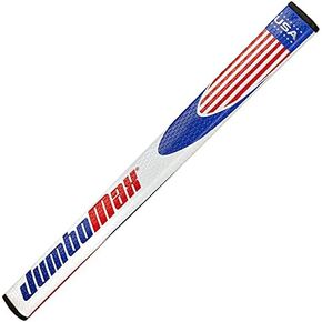 JumboMax Putter Grips JumboFlat 17 Golf Putter Grip, Oversize ArmLock Grip Profile, Red/White/Blue w/USA Flag