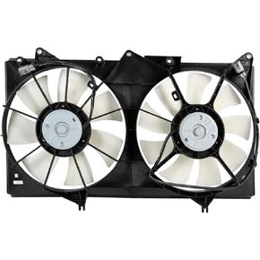 DNA MOTORING OEM-RF-0264 Factory Style Radiator Cooling Fan Assembly Cooling Efficiency Improved Direct Replacement [Compatible with 2002-2003 ES300 / 2002-2006 Camry / 2004-2008 Solara V6],Black