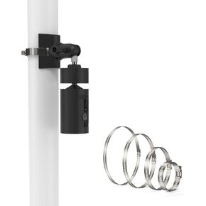HOLACA Camera Mount Pipe Mounting Bracket for R ing Pan-Tilt Mount R ing Indoor Camera, Adjustable Flexible Stand for Pan Tilt Mount Black