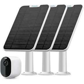 4W Solar Panel Charging Compatible with Arlo Essential Spotlight/XL Cameras Only, with 13.1ft Waterproof Charging Cable, IP65 Weatherproof,Includes Secure Wall Mount(3-Pack)(Micro USB Type)