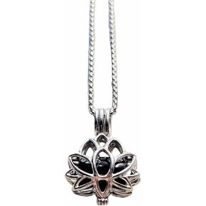 Hollow Lotus Ash Box Necklace:Lotus hollowed out urn pendant is used to commemorate the memory of the companion gift, present and store perfume, hair, soil, etc