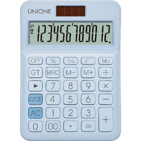 Pink Calculator with a Bright LCD, Dual Power Handheld Desktop. Business, Office, High School